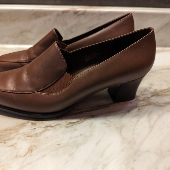 Ladies Leather Slip Whats What Size 11 - Picture 5 of 7